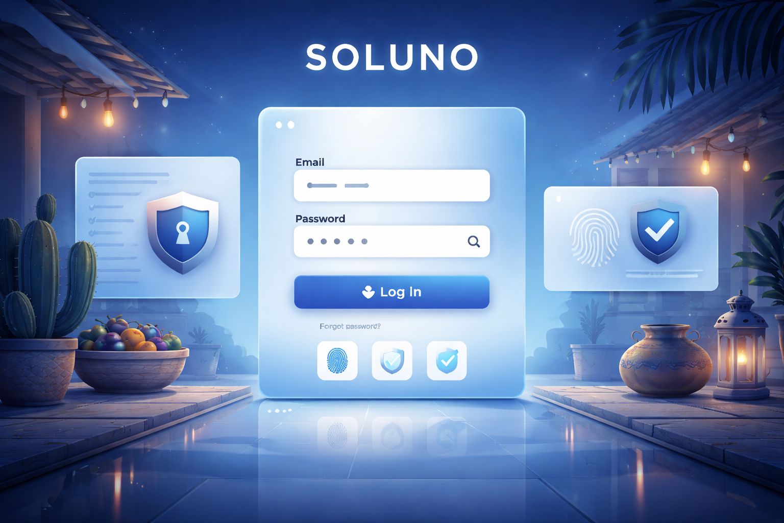 Pantalla de inicio de sesión SOLUNO con acceso protegido en México